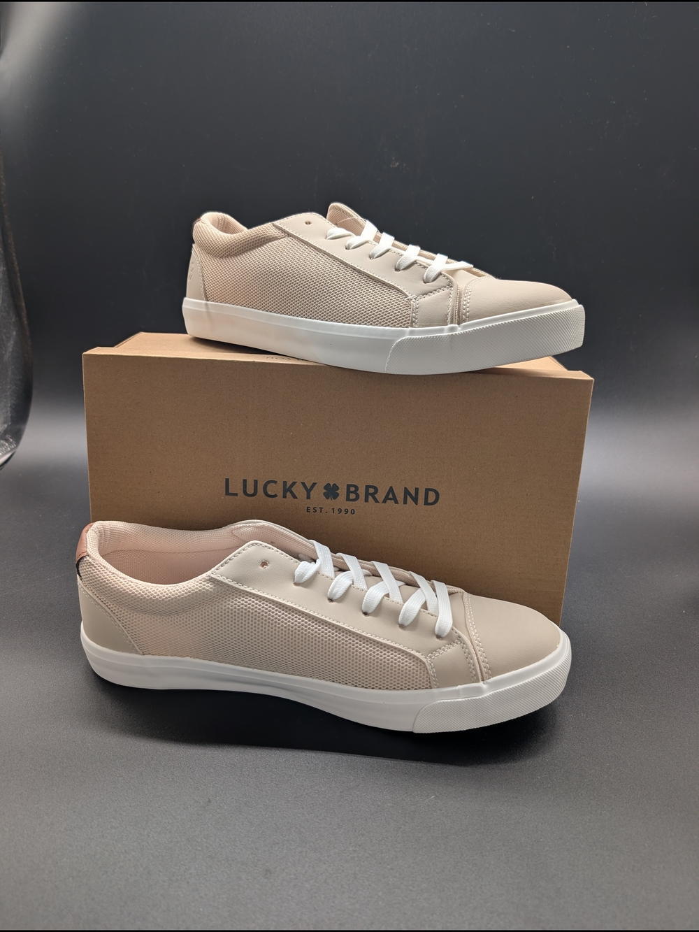 Lucky Brand Men's s Beige Low-Top Sneakers